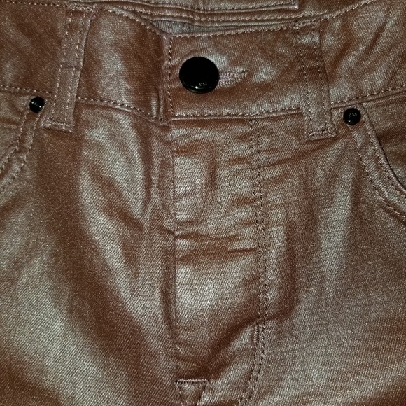Karen Millen Denim - karen millen Coated Skinny Jeans in Brown
